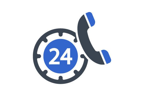 24 Hour Customer Help Icon: A Design Essential
