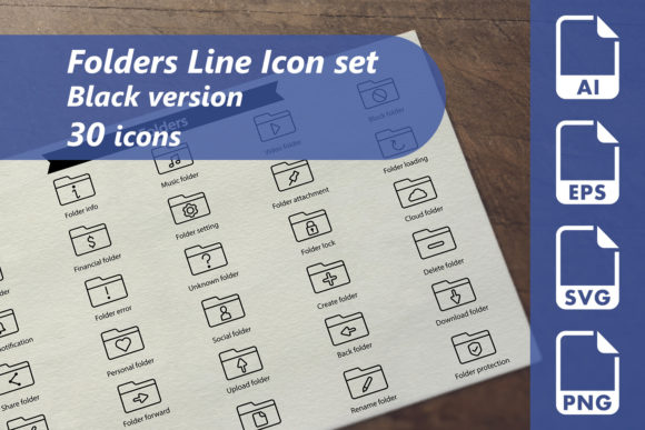 Discover the Versatility of Folders Line Icon Set for Your Design Projects